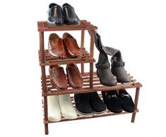 Generic o-1-o-5982-o unidad o estantería soporte D Stora de botas Natural 4 Tier rejilla organizador estante unidad de almacenamiento de madera natural S E & Boo Shoe & NV _ 1001005982-nhuk17 _ 2421