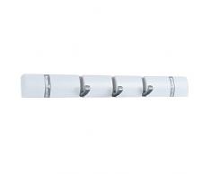 SparY Gancho Plegable Soporte de Pared Soporte Abrigo Perchero para Sombreros Madera Aleación de Zinc Puerta Colgador de Toallas (Blanco) - Blanco, Free Size