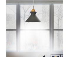 Vintage Industrial Iluminación Colgante - Retro Metal Pantallas de Iluminación Clásico Edison Colgante de Luz, Moderna Lámpara de Techo para Loft Restaurante Coffee Bar (gris)