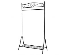 SONGMICS Perchero de Metal para Prendas Soporte para Colgar Ropa Estilo clásico Color Negro 173 x 90 x 44,5cm HSR01B