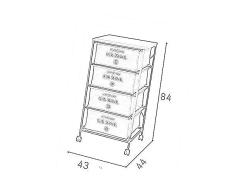 Mejoras para el hogar Diseño de Muebles Armario de Varias Capas Sofá móvil Mesa Auxiliar Mesa de Hierro Art Corner Mesa de Noche Mesa de Almacenamiento para Sala de Estar Dormitorio