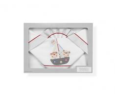 Sabanas 100% Algodón CUNA 60X120 - Pirata Basic (bajera+encimera+funda almohada)