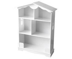 Estantería De Madera Estantería Para Libros Habitación Librero Para Niños Biblioteca Multiuso Almacenamiento y Organización Para Juguetes Color Blanco