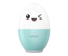 Luz Nocturna Infantil VAVA, Lámpara Quitamiedos para Niños/Bebé (Seguro ABS+PC, IP65 Impermeable, Resistente a Rotura, LED Cuidado Ojos, Brillo y Color Ajustable, Control Táctil, Recargable), Azúl