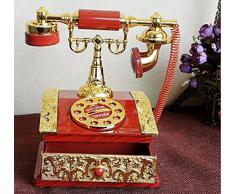 HorBous Clásico de Estilo Europeo a la Antigua Retro Cosecha de Talla teléfono teléfono Caja de música joyero Musical - 5 Estilos (1)