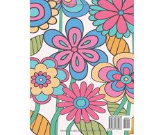 Facil Disenos de Flores en Letra Grande : Libro Para Colorear Para Los Adultos (El alivio de tensión para adultos para colorear)