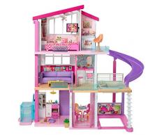Barbie La Casa de Tus Sueños, con Elevador Nuevo, Casa de Muñecas con Accesorios (Mattel Gnh53)
