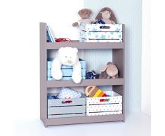 Estantería de madera para habitación de niño - 3 niveles - Color TOPO