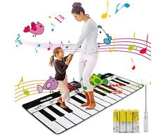 Alfombra de Piano Super, Alfombra de Teclado para Bebé, Alfombra Gimnasio para Musical, Estera de Baile Táctil Musical Juguetes para Niños(180cm*74cm)