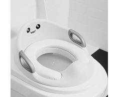 AGAKY Asiento Inodoro para Niños Entrenador Inodoro para Niños Niñas-Reductor de WC Protector Contra Salpicaduras/Reposabrazos/Respaldo/Dibujos Animados-Inodoros Ovalados y Redondos