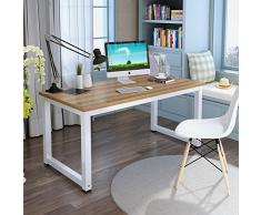 Tribesigns Mesa de Ordenador Escritorio de la computadora Moderna Escritorio con para hogar o Oficina-Roble/Blanco - 120(L) x 60cm (W) x 74cm(H)