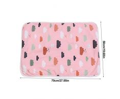 Cambiador Portatil de Pañales para Bebé, productos de aislamiento de algodón Almohadilla para orina impermeable Pañal para bebés Ropa de cama para cambiar de funda para 0-3 años(D)