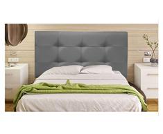 ONEK-DECCO Cabecero tapizado en Polipiel de Dormitorio Tennessee Medidas cabecero de Cama niño, Juvenil y Matrimonio Cabezal Blanco, tapizado, Acolchado (105x70, Gris)