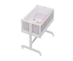 MINICUNA COLECHO COMPLETA. Incluye: Edredon desmontable con relleno + Cojín almohada + 2 Protectores con cremallera + Colchón minicuna + 4 ruedas con freno