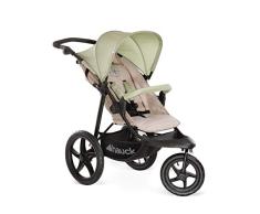 Hauck Runner - silla de paseo, silla running con 3 ruedas neumaticas, plegado compacto, ruedas XL con camara de aire, para recien nacidos, apto para niños hasta 25kg, oil (beige)
