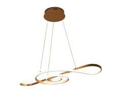 Moderno LED Colgante de luz 30W 2100 lumen Regulable con control remoto Oro Nota musical Diseño Lámpara colgante para Bar Café Isla de cocina Mesa de comedor Niños Dormitorio Candelabro Araña