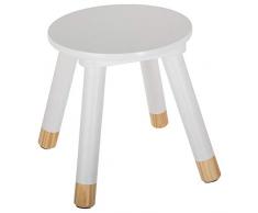 Atmosphera Taburete de Madera para niños - Color Blanco