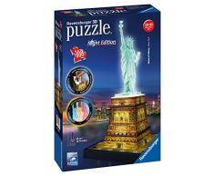 Ravensburger - Puzzle Building 3D Night Edition: Estatua de la Libertad (12596) , color, modelo surtido