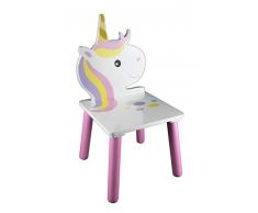 Juego de mesa y 2 sillas de unicornio para niños, guardería, sala de juegos, muebles