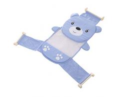 LINNUO Hamaca para Bañera Asiento Baño del Bebé Red de Soporte Bañera Recién Nacido Accesorios de Baño de Seguridad Bebé (Azul)