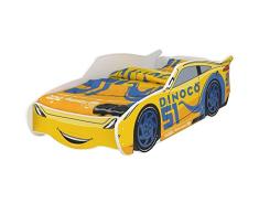 iGLOBAL Dinoco Epilogue Cruz Cars 3 Lightning McQueen Cama infantil diseño coche de carreras con somier y colchón Muebles Para Niños 160 x 80 cm