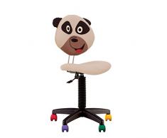 CHAISE-EXPERT Silla Juguete – Silla de Escritorio Infantil ergonómico, Altura del Respaldo Ajustable, Profundidad de Asiento Ajustable, Ruedas Multicolores.