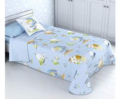 Colcha Boutí Infantil Modelo Space para cama de 90 (180x270) y 1 funda de cojín (50x50)