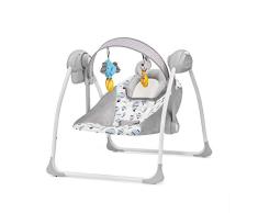 Kinderkraft Hamaca Bebé FLO, Columpio Balancín, 3 Velocidades, 8 Melodías, Verde