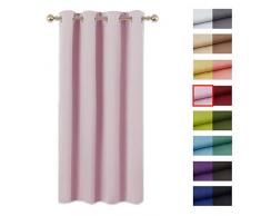 PONY DANCE Cortinas Infantiles Niñas Rosado - Drapeados Diseño Modernos con Ollaos Decoracion Hogar Ventana Habitacion Juvenil Chicas/Paneles Proteccion Intimidad, Una Pieza, 132 x 158 cm (An x L)