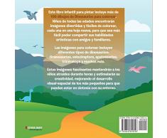 100 Dibujos de Dinosaurios para colorear: Libro Infantil para Pintar (Primeros Pasos)