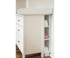 KraftKids, estantería para cambiador, color blanco, se adapta a la cómoda HEMNES