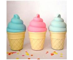 A Little Lovely Company LTIP015 - Lámpara en forma de cono helado, color rosa