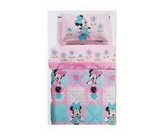 Disney Colcha Invierno una Plaza y Media de Microfibra Minnie Patchwork