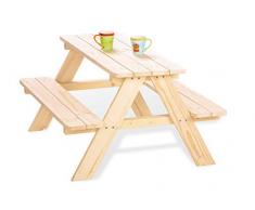 Pinolino 201016 Nicki - Set infantil de mesa y bancos de madera