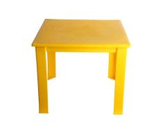 Fiore - Mesa plegable de plástico, para niños, para interiores y exteriores, mesa de café, mesa de pícnic portátil. amarillo amarillo