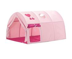 PXC Cama Infantil Carpa Manto Cama niños niñas Play House Cama litera Dosel Princesa habitación choza, Rosa