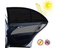 Yimidon Parasol de Coche, Parasol Ventana Lateral, Sombrilla Coches Ventanas Traseras, Automóvil Parasoles Proteger Bebés, Niños y Mascotas de Rayos UV & Solar, Fácil Instalación - 2 Pack(115x 52 cm)