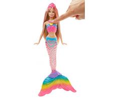 Barbie Dreamtopia, muñeca Sirena Luces de Arcoíris, regalo para niñas y niños 3-9 años (Mattel DHC40) , color/modelo surtido