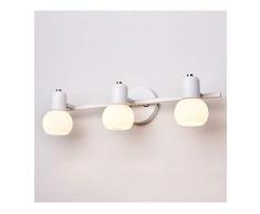 A-ZHP Lámparas espejo Luz de espejo Luz de pared - Estilo nórdico Espejo Luz frontal, Hierro forjado E14 * 2 / E14 * 3, Cuarto de baño de la habitación infantil Tocador Mesa de estudio [Clase de energ