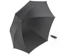 Zamboo - Sombrilla universal Carrito de bebé - Silla de paseo - Parasol flexible con soporte para tubos redondos y ovalados / Protección UV50+, 73 cm diámetro, color negro