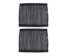 2 x Vehículo Coche Interior Decoración Rectángulo Ventana Cortina Sombrilla Negro 50cmx43cm