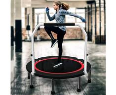 Saturey Cama Elástica Interior De La Aptitud, Fitness Deportivo Trampolín Función De Plegado Opcional Ø 100 Cm De Gran Alcance hasta 350 Kg De Peso del Usuario