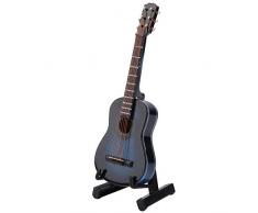 Modelo de Guitarra En Miniatura Pantalla de Instrumentos Musicales de Madera Con Soporte y Estuche Accesorios de Casa de Muñecas Adornos Artesanales Pequeños decoración Para El Hogar(#01)