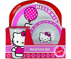 Hello Kitty BBS GO ON - Vajilla infantil, 3 piezas, estampada