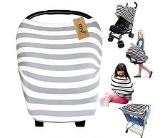 iZiv Ultrasoft 4-en-1 Multi-usan Algodón Enfermería Lactancia Materna, Baby Set de Coche para Toldo Carrito de la Compra Cubierta Swaddle Manta para Bebés Recién Nacidos Niños Ducha Regalo (Color-4)