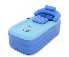 Intime Plegable Inflable Gruesas Adultos Calientes Bañera, Niños Piscina Inflable, Azul