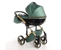 Cochecito de bebé Junama Diamond Fluo Line 2en1 carro duo capazo+silla (verde)
