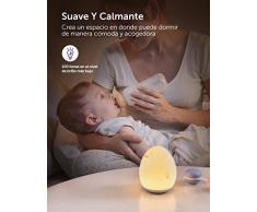 Luz Nocturna Infantil VAVA LED, Luz Quitamiedos Infantil, Lámpara Niños USB Recargable de Silicona, Control Táctil, Regulable con Luz y Modo de Cambio de Color, Temporizador de 1 h, Función de Memoria