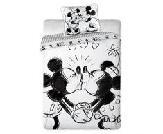 Ropa de cama Disney, diseño de Minnie Mouse, con funda de almohada, para niños, de algodón, 200 x 160 cm