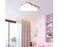 FCX-LIGHT Luz de Techo de vivero,Plafón Infantil LED Luz de Techo de Nubes,lámpara de la habitación de los niños niña de Dibujos Animados,Pink,36W19.6 * 11in